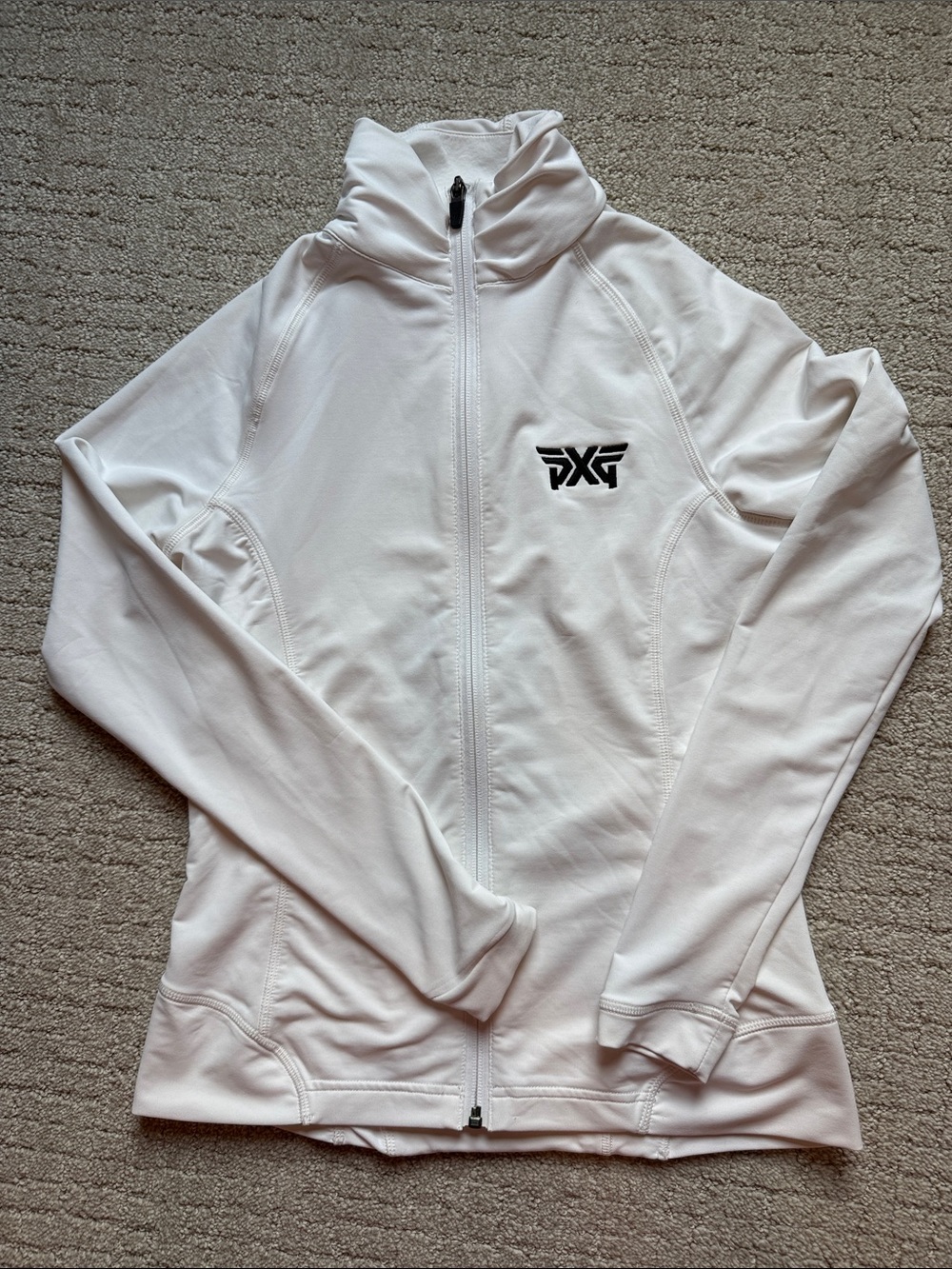 PXG White Full-Zip Performance Hoodie
